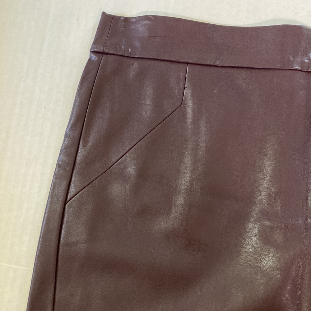 Purple Leather Pencil Skirt - Small - Picture 2 of 4